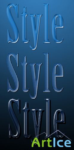 3 Blue Styles for Photoshop