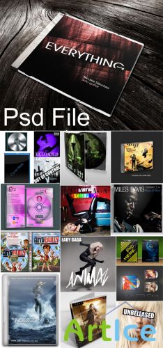 DVD Covers and CD Cases PSD Templates Pack