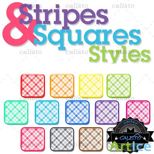 Stripes and Squares Styles for Photoshop