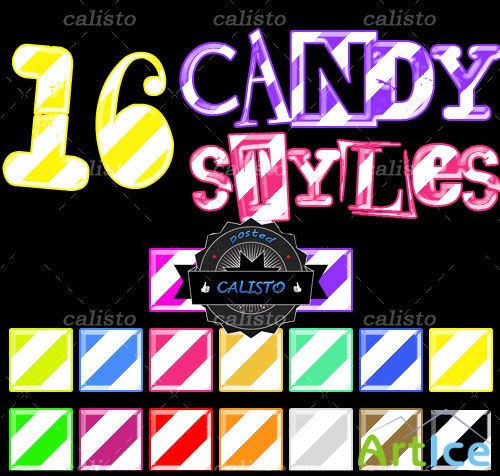 16 Candy Styles for Photoshop