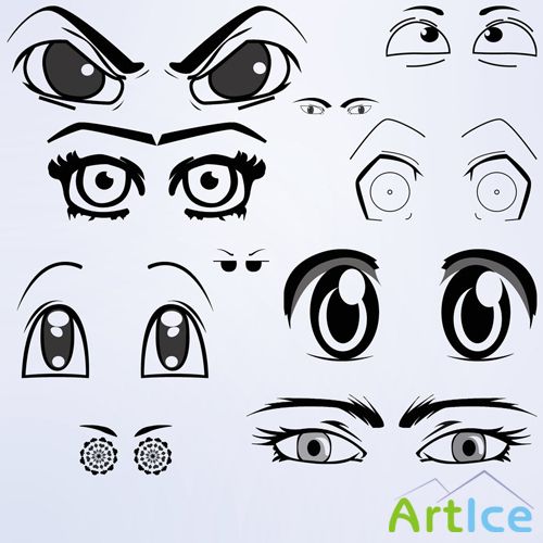 Eyes Anime Photoshop Brushes