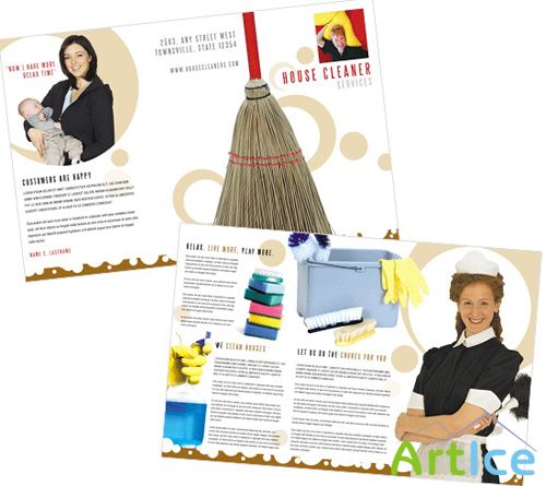 Templates for Design - Proper Cleaning Brochure 11 x 8.5 BoxedArt