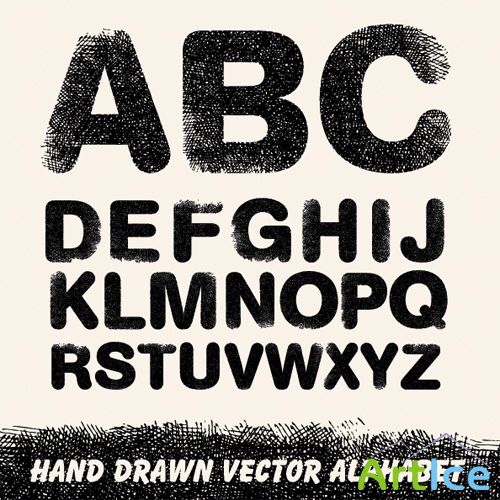 Hand Drawn Alphabet Vector