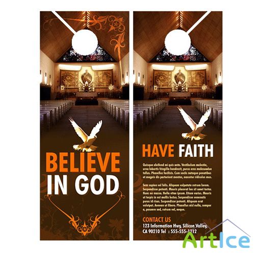 Templates for Design - Have Faith A Brochure  4.25 x 11 BoxedArt