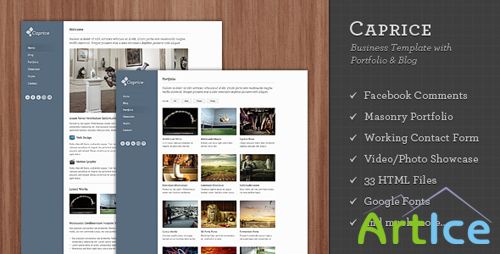 ThemeForest - Caprice - Business Template with Portfolio & Blog - Rip