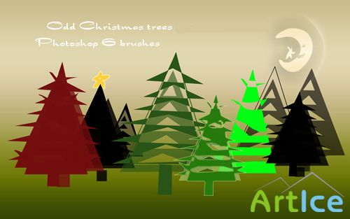 Cool Odd Christmas trees brushes