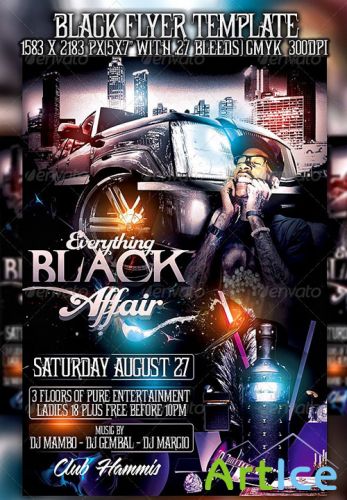 GraphicRiver - Everything Black Flyer Template