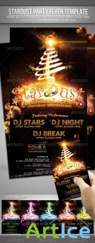 GraphicRiver - Stardust ( Christmas Eve Party ) Flyer Template