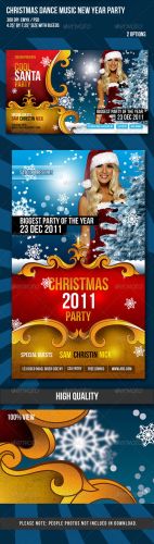 GraphicRiver - Christmas / New Year Dance Party Night Flyer