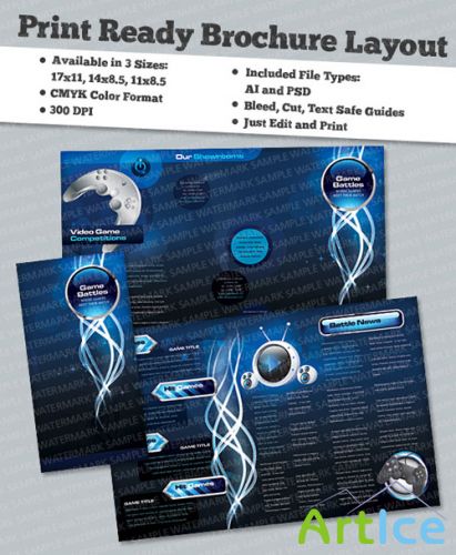 Templates for Design - Gaming Time Brochure 17 x 11 BoxedArt