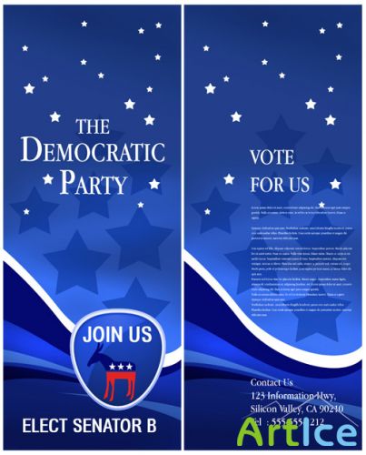 Democratic Party Brochure Template