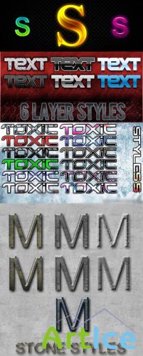 Cool Text layer styles for Photoshop pack 10