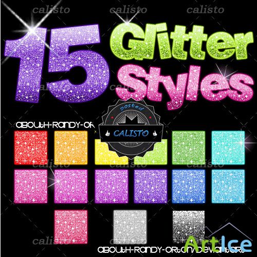 15 Glitter Styles for Photoshop (REUPLOAD)