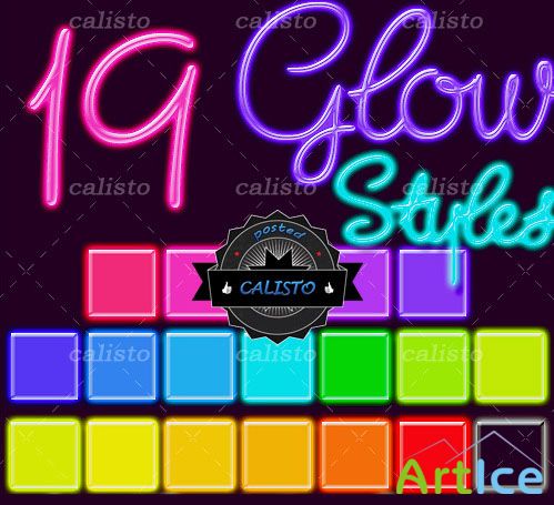 19 Glow Styles for Photoshop (REUPLOAD)