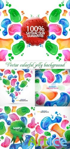 Vector colorful jelly background