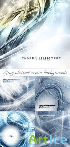 Gray abstract vector backgrounds