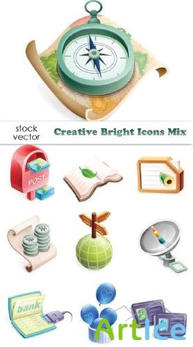 Vectors - Creative Bright Icons Mix