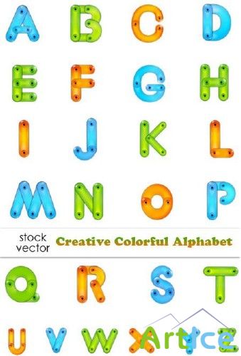 Vectors - Creative Colorful Alphabet