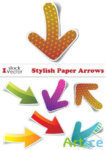 Stylish Paper Arrows Vector
