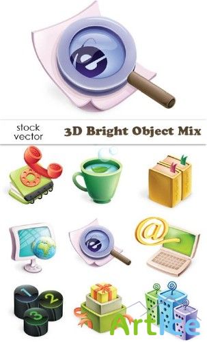 Vectors - 3D Bright Object Mix
