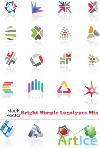 Vectors - Bright Simple Logotypes Mix