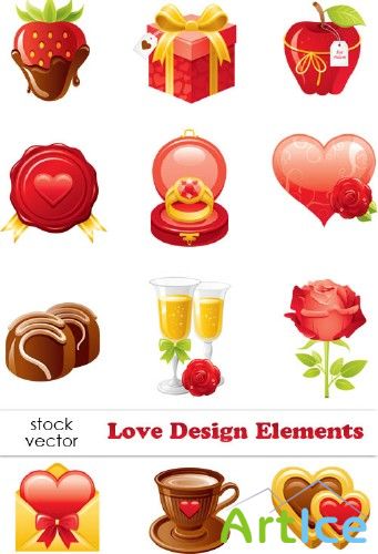 Vectors - Love Design Elements Mix