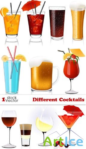 Different Cocktails Vector