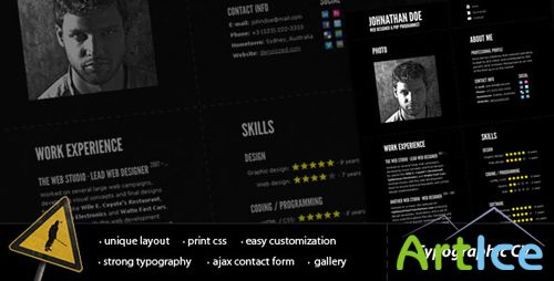 ThemeForest - Typographic CV -  Impressive Resume Template