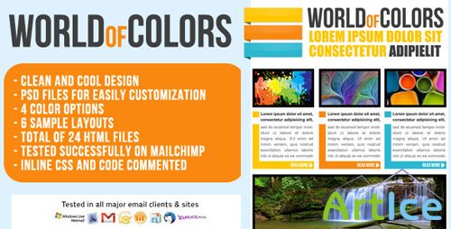 ThemeForest - World of Colors Email Template - Newsletter - Rip