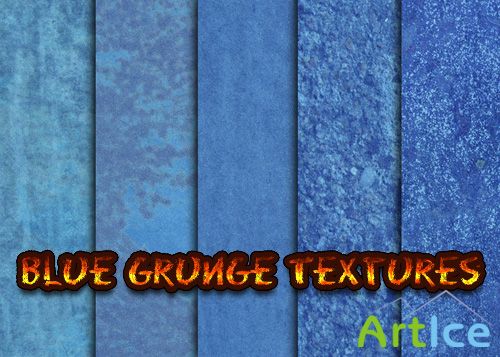 Blue Grainy Grunge Textures for Photoshop