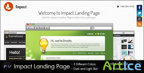 ThemeForest - Impact Landing Page - Clean and Minimal - Rip