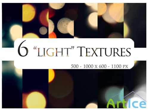 New 6  Light Textures for Photoshop