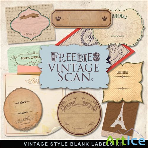 Scrap-kit - Vintage Style Blank Labels