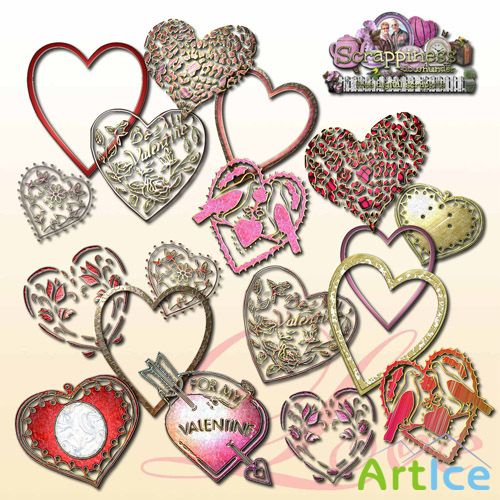 Scrap-kit - Hearts Cliparts