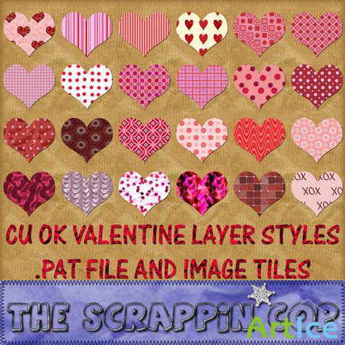 Valentine Layer Styles and Patterns for Photoshop