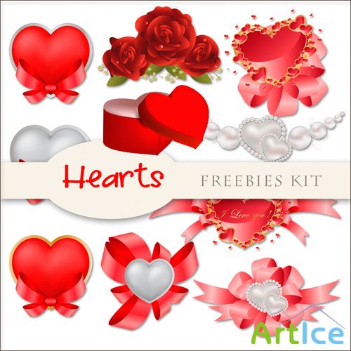 Scrap-kit - Hearts Cliparts #2