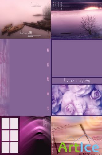 PSD for Photoshop - Purple backgrounds pack 2