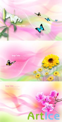 PSD for Photoshop - Spring backgrounds nature