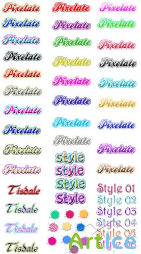 Cool Text styles for Photoshop pack 27