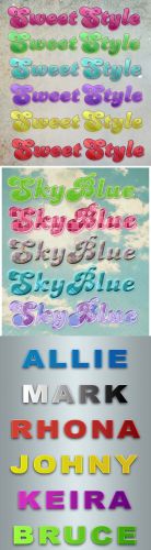 Cool Text styles for Photoshop pack 28