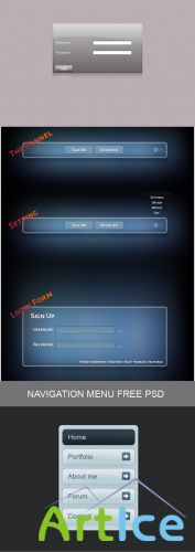 PSD for Photoshop - Admin Login Panel pack 4