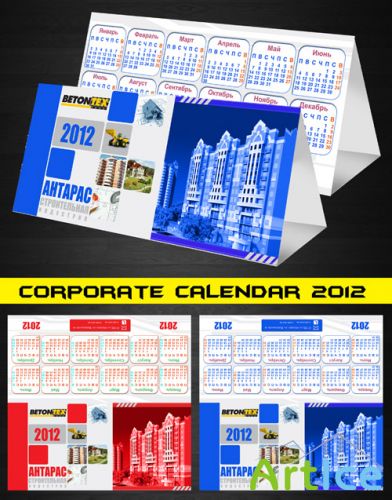 Corporate Calendars 2012 PSD Template Pack 1