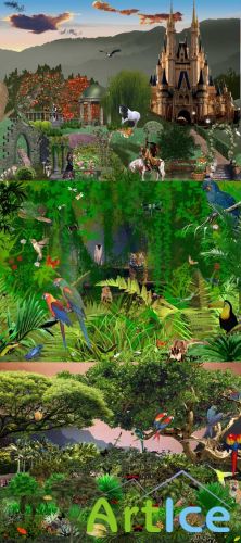 PSD for Photoshop - Fairyland and jungle
