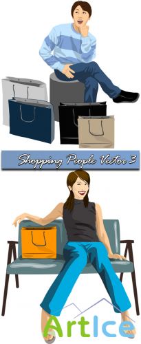 Shopping People Vector 3