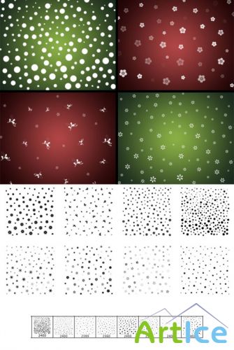 Snow Fall brushes set for Photoshop