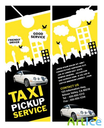 BoxedArt - Relaxi Taxi A 4.25 x 11 - Templates for Design