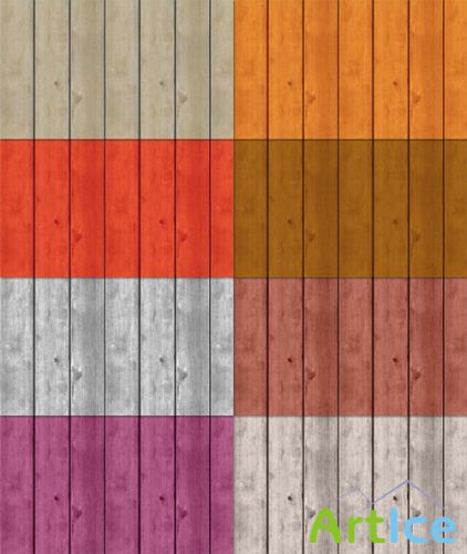 Tileable Wood Texture with 8 Colors