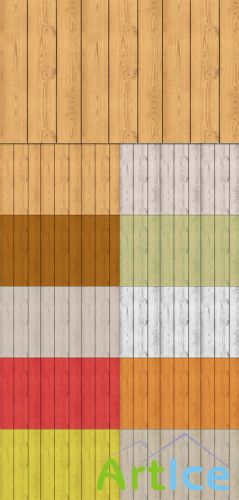 Tileable Wood Texture with 10 Colors