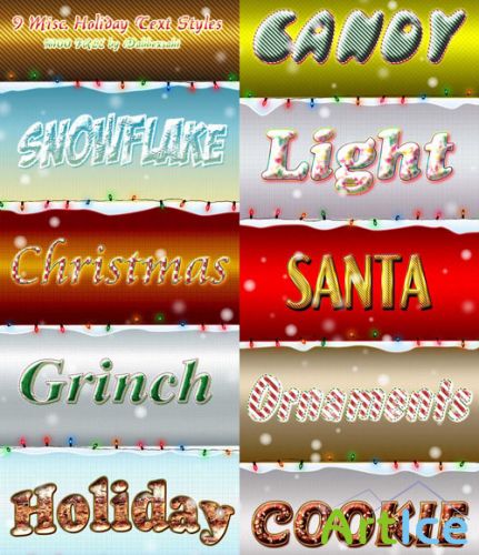 Cool Photoshop Christmas layer style