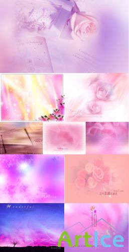 New Collection of pink backgrounds for Photoshop